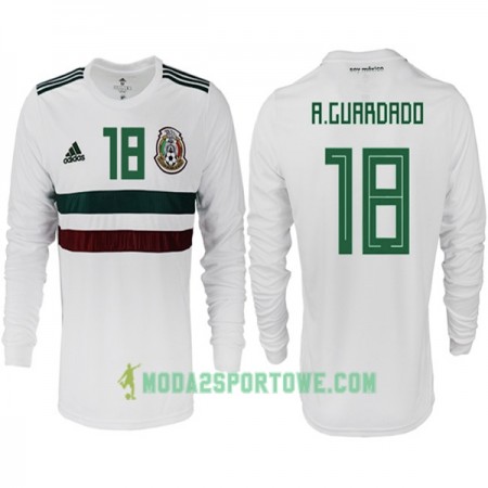 Koszulka Meksyk A.GUARDADO 18 Mistrzostwa Świata 2018 Wyjazdowe Stroje Piłkarskie Długi Rękaw